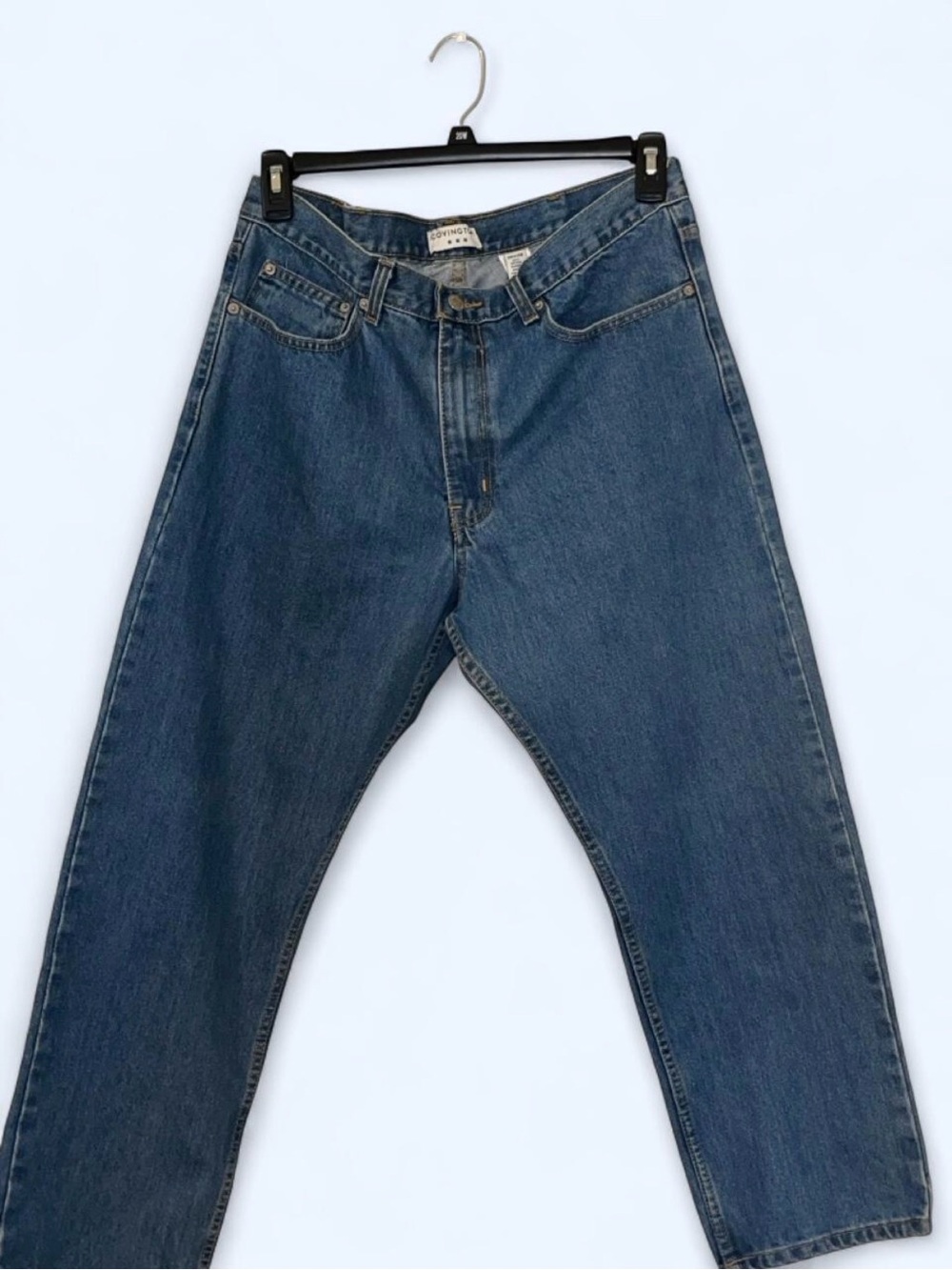 Covington 36x29 100% Cotton High Waist Straight Leg Blue Jeans Retro